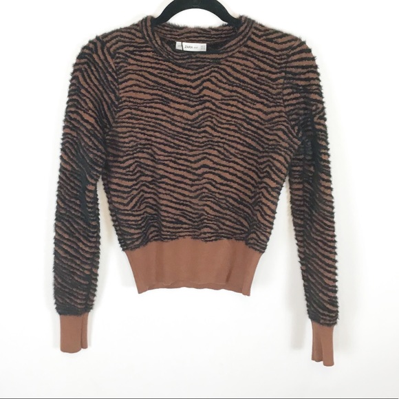 Zara | Sweaters | Zara Brown Zebra 